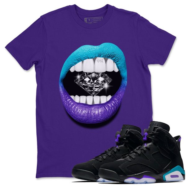 Lips Diamond Unisex Tee - Sneaker T-Shirt To Match 6s Aqua Jezsport.com