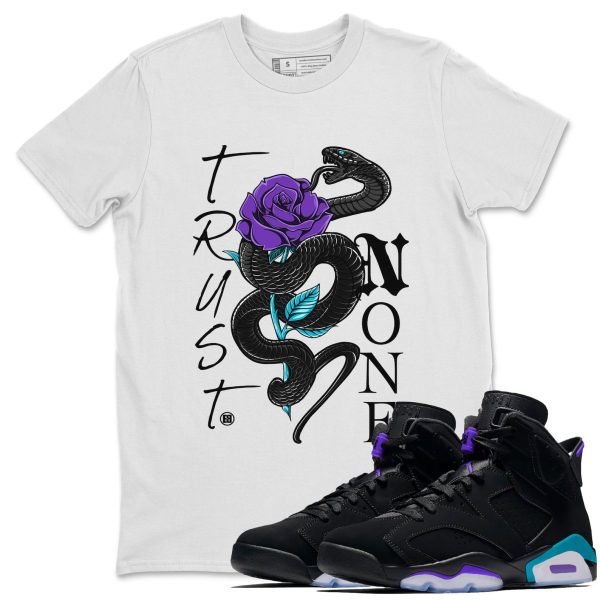 Trust None Unisex Tee - Sneaker T-Shirt To Match 6s Aqua Jezsport.com