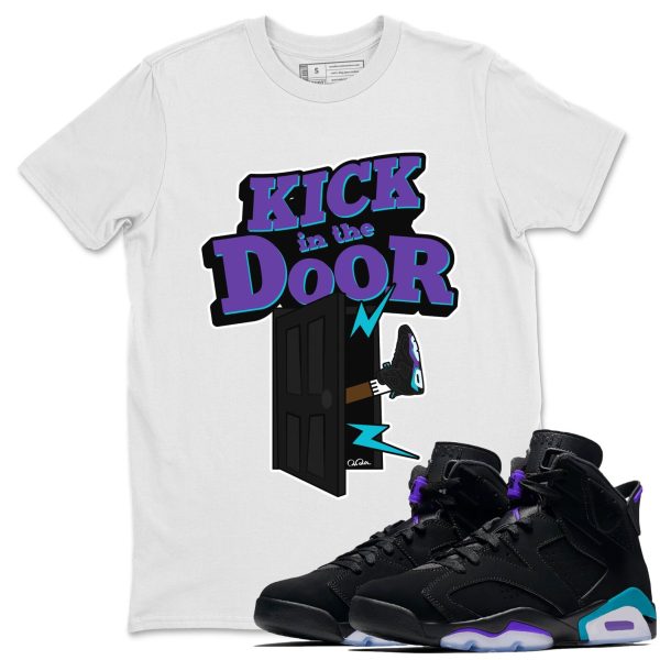 Kick In The Door Unisex Tee - Sneaker T-Shirt To Match 6s Aqua Jezsport.com