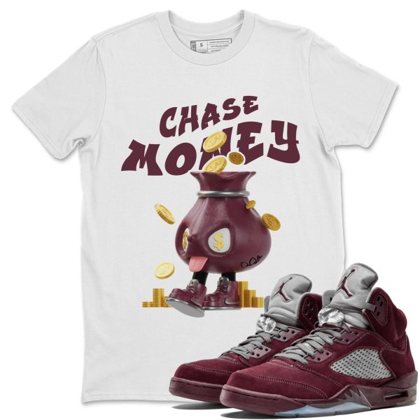 Chase Money Unisex Tees - Sneaker Shirt To Match 5s Burgundy Jezsport.com