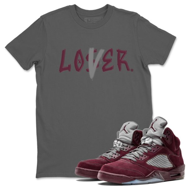 Loser Lover Unisex Tees - Sneaker Shirt To Match 5s Burgundy Jezsport.com