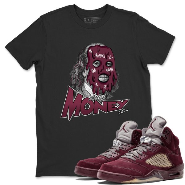 Dirty Money Unisex Tees - Sneaker Shirt To Match 5s Burgundy Jezsport.com