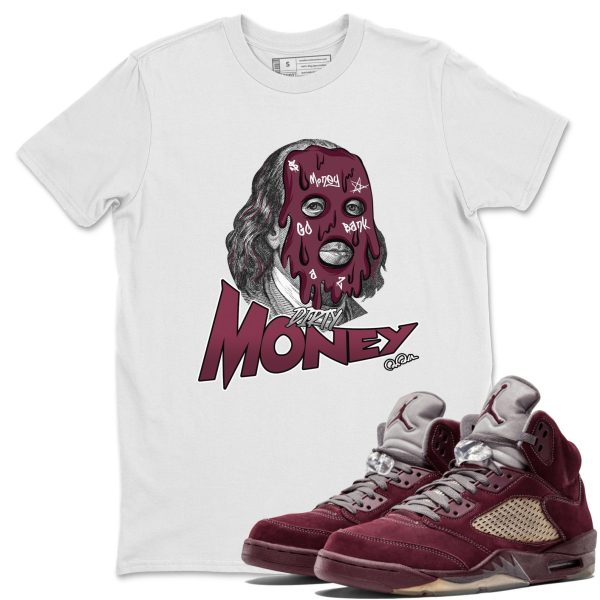 Dirty Money Unisex Tees - Sneaker Shirt To Match 5s Burgundy Jezsport.com