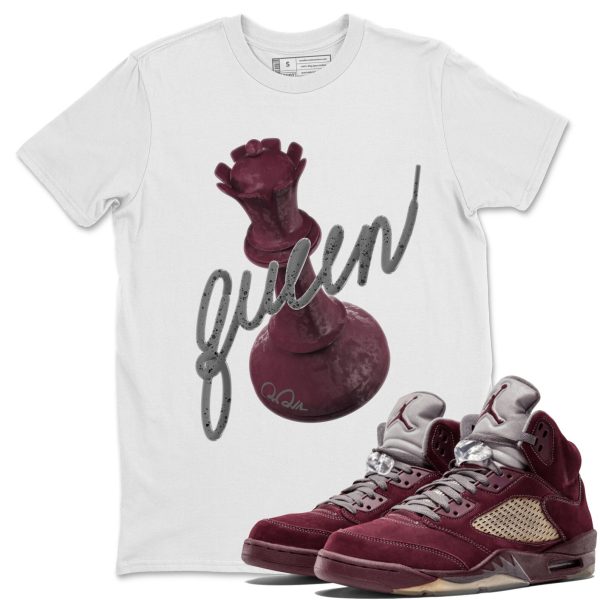 3D Queen Unisex Tees - Sneaker Shirt To Match 5s Burgundy Jezsport.com