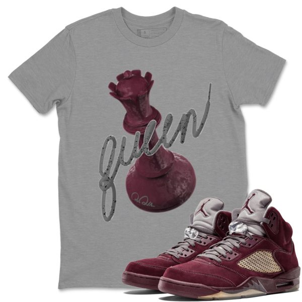 3D Queen Unisex Tees - Sneaker Shirt To Match 5s Burgundy Jezsport.com