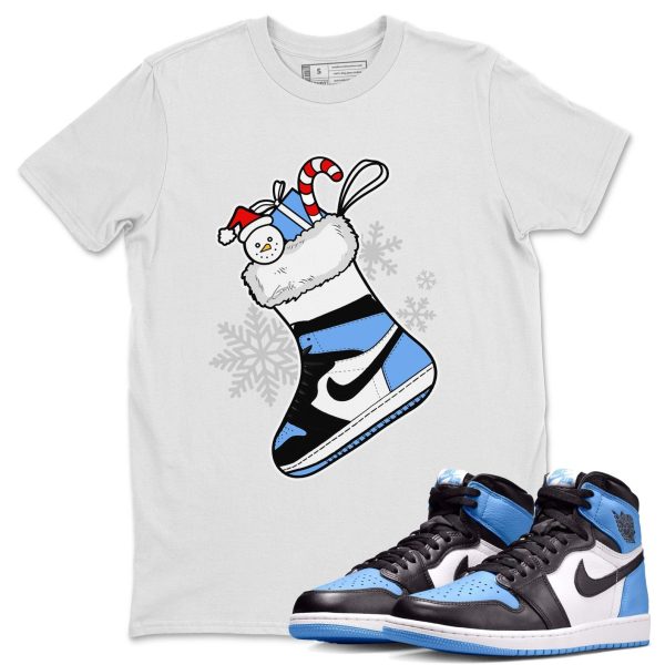 Sneaker Stocking Unisex Tees - Sneaker Shirt To Match 1s UNC University Blue Jezsport.com