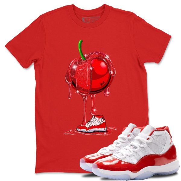 Dripping Cherries Unisex Tees - Sneaker Shirt To Match 11s Cherry Jezsport.com