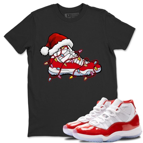 Christmas Light Sneaker Unisex Tees - Sneaker Shirt To Match 11s Cherry Jezsport.com