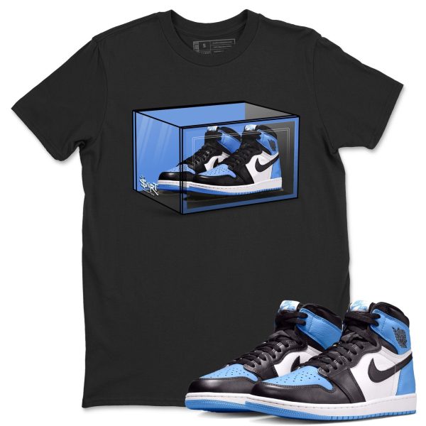 Shoe Box Unisex Tee - Sneaker Shirt To Match 1s UNC University Blue Jezsport.com