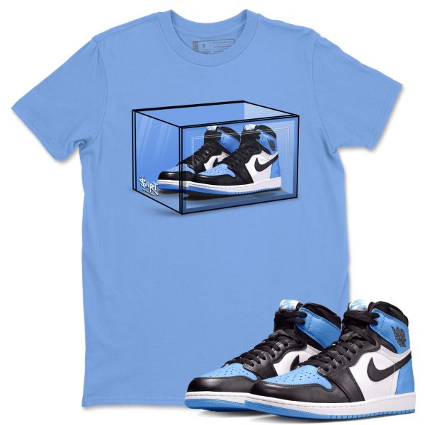 Shoe Box Unisex Tee - Sneaker Shirt To Match 1s UNC University Blue Jezsport.com