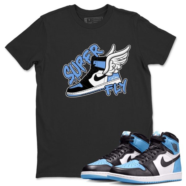 Super Fly Unisex Short Sleeve T-Shirt - Sneaker Shirt To Match 1s UNC University Blue Jezsport.com