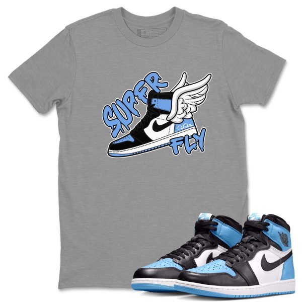 Super Fly Unisex Short Sleeve T-Shirt - Sneaker Shirt To Match 1s UNC University Blue Jezsport.com