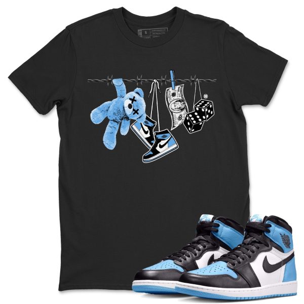 Clothesline Unisex Short Sleeve T-Shirt - Sneaker Shirt To Match 1s UNC University Blue Jezsport.com