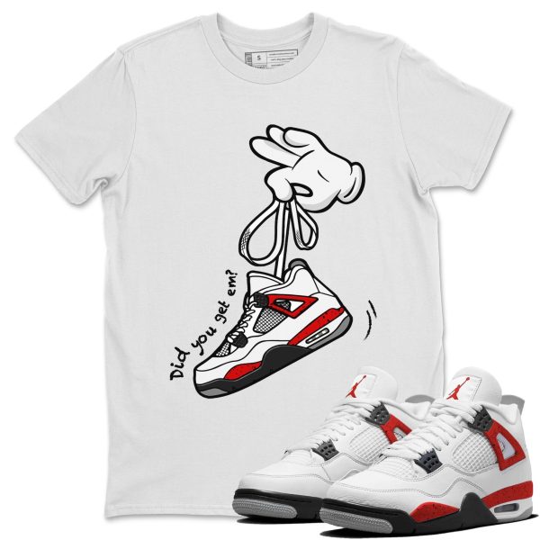 Cartoon Hands - Sneaker Shirt To Match 4s Red Cement Jezsport.com