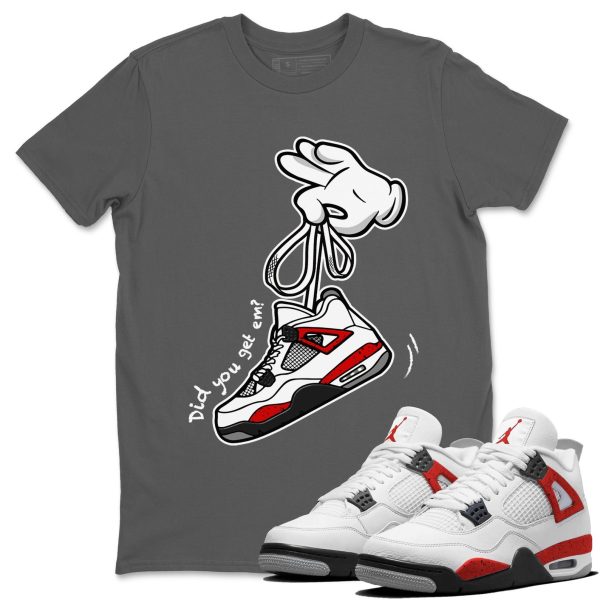 Cartoon Hands - Sneaker Shirt To Match 4s Red Cement Jezsport.com