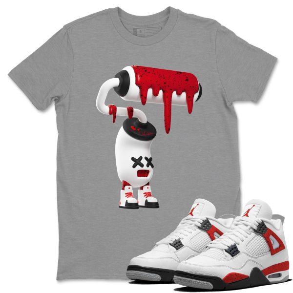 3D Paint Roller - Sneaker Shirt To Match 4s Red Cement Jezsport.com