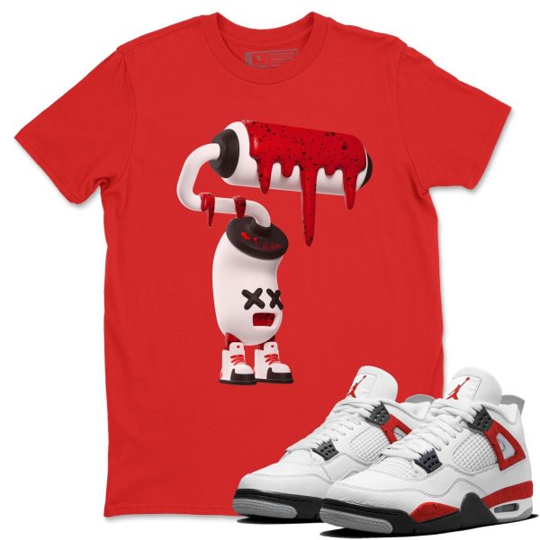 3D Paint Roller - Sneaker Shirt To Match 4s Red Cement Jezsport.com