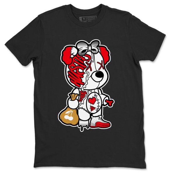 Stitched Hustle Bear - Sneaker Shirt To Match 12s Cherry Jezsport.com