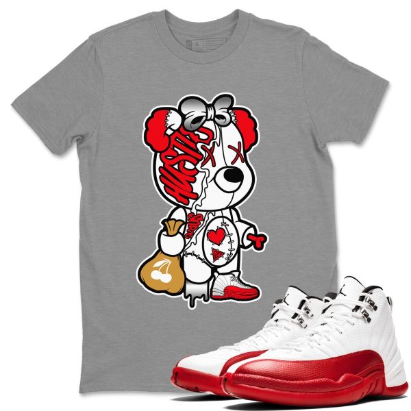 Stitched Hustle Bear - Sneaker Shirt To Match 12s Cherry Jezsport.com