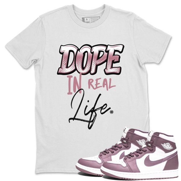 Dope In Real Life Unisex Crew Neck Sneaker Matching Tee Shirt To Match 1s Mauve Jezsport.com