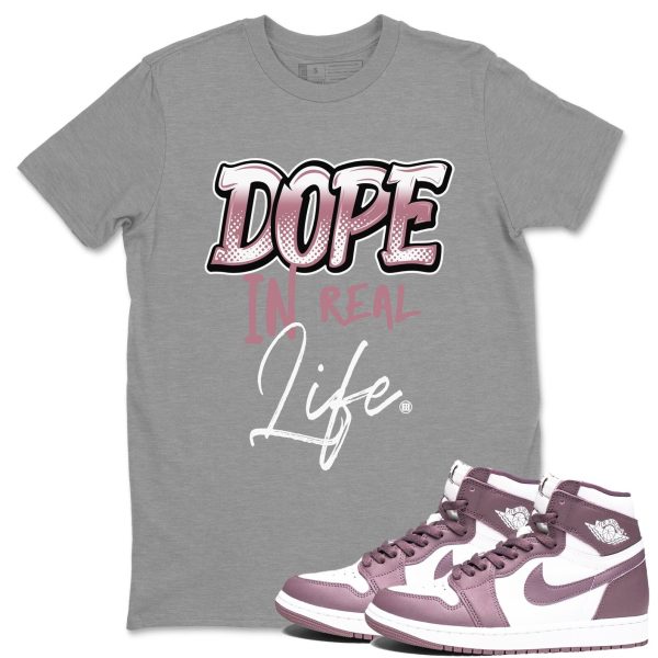 Dope In Real Life Unisex Crew Neck Sneaker Matching Tee Shirt To Match 1s Mauve Jezsport.com