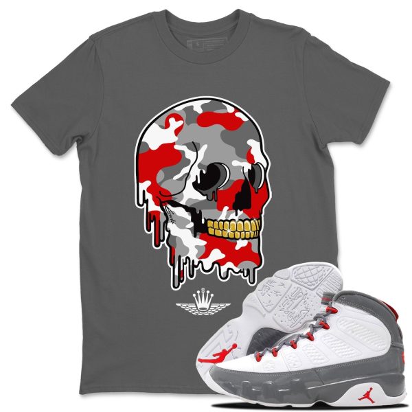 Dripping Camo Unisex Tee - Sneaker T-Shirt To MatchShirt - 9s Fire Red Jezsport.com