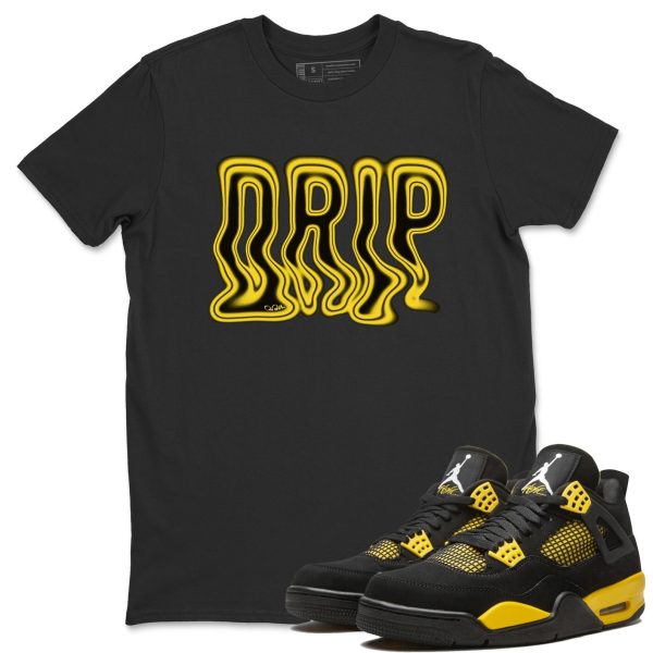 Drip Unisex Crew Neck Sneaker Matching Tee Shirt To Match 4s Thunder Jezsport.com