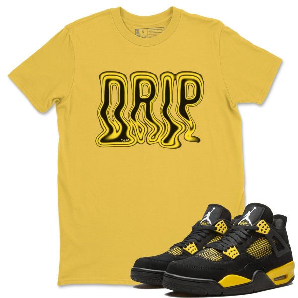 Drip Unisex Crew Neck Sneaker Matching Tee Shirt To Match 4s Thunder Jezsport.com