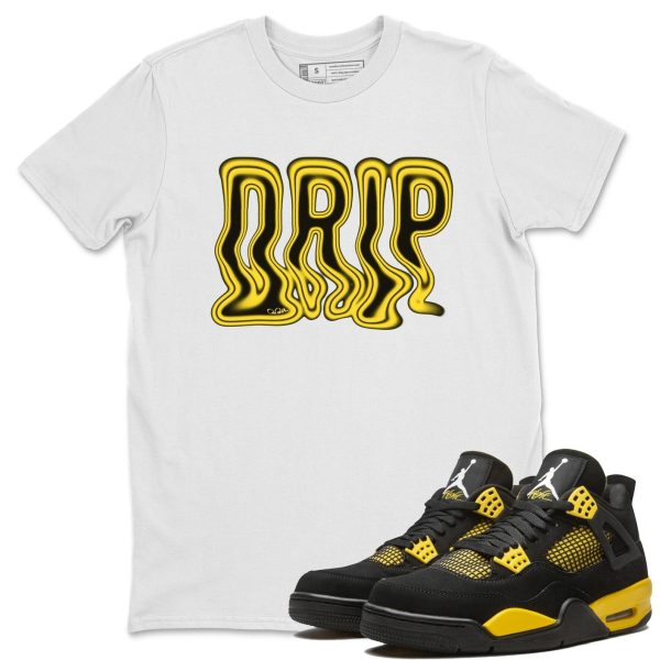 Drip Unisex Crew Neck Sneaker Matching Tee Shirt To Match 4s Thunder Jezsport.com