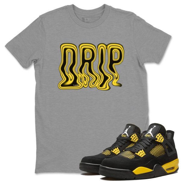 Drip Unisex Crew Neck Sneaker Matching Tee Shirt To Match 4s Thunder Jezsport.com