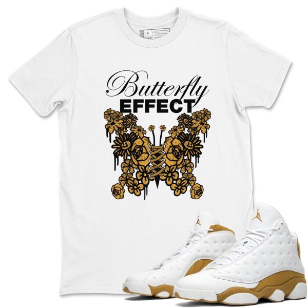 Butterfly Effect Unisex Crew Neck Sneaker Matching Tee Shirt To Match 13s Wheat Jezsport.com