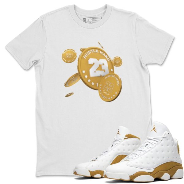 Coin Drop Unisex Crew Neck Sneaker Matching Tee Shirt To Match 13s Wheat Jezsport.com