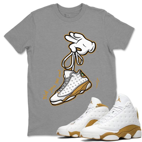 Cartoon Hands Unisex Crew Neck Sneaker Matching Tee Shirt To Match 13s Wheat Jezsport.com