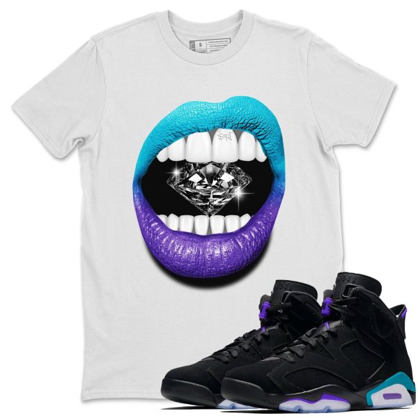 Lips Diamond Unisex Tee - Sneaker T-Shirt To Match 6s Aqua Jezsport.com