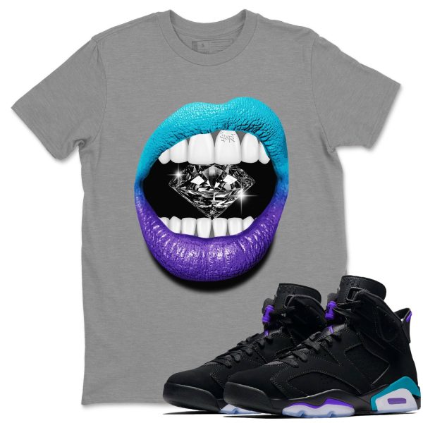 Lips Diamond Unisex Tee - Sneaker T-Shirt To Match 6s Aqua Jezsport.com