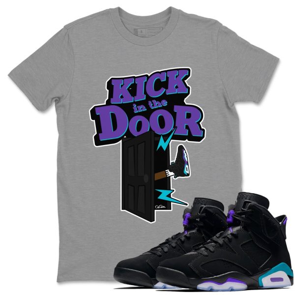 Kick In The Door Unisex Tee - Sneaker T-Shirt To Match 6s Aqua Jezsport.com