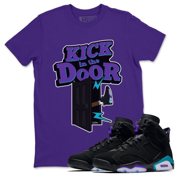 Kick In The Door Unisex Tee - Sneaker T-Shirt To Match 6s Aqua Jezsport.com