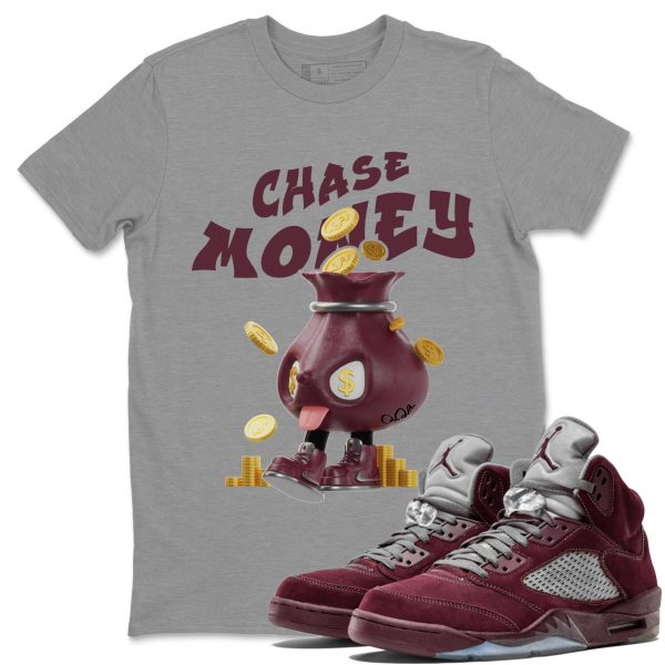 Chase Money Unisex Tees - Sneaker Shirt To Match 5s Burgundy Jezsport.com