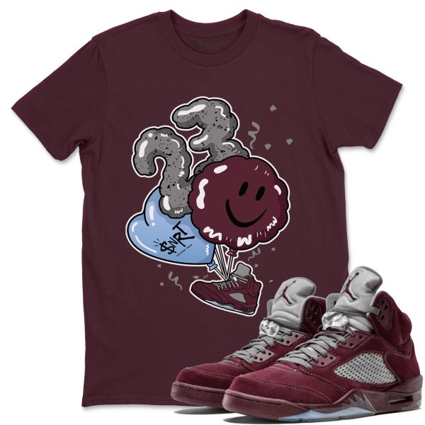 Balloon Unisex Tees - Sneaker Shirt To Match 5s Burgundy Jezsport.com