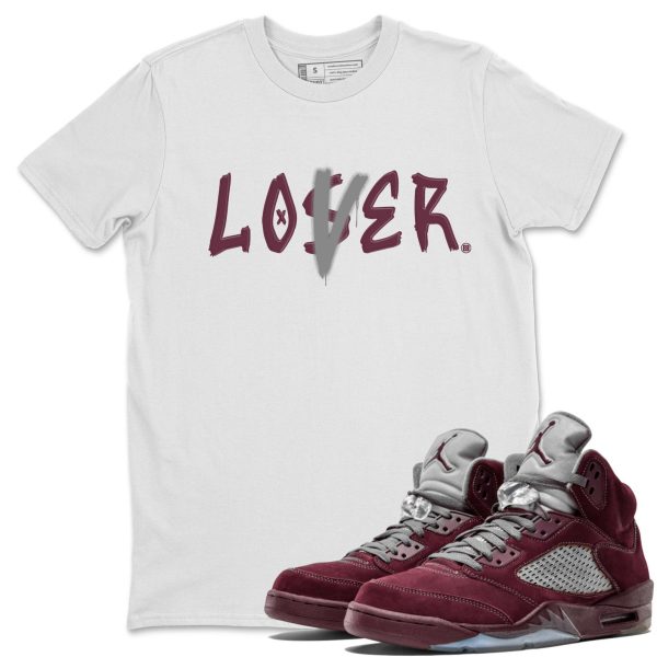 Loser Lover Unisex Tees - Sneaker Shirt To Match 5s Burgundy Jezsport.com