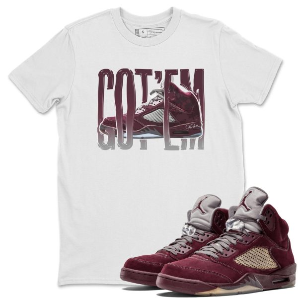 Wiggling Gotem Unisex Tees - Sneaker Shirt To Match 5s Burgundy Jezsport.com