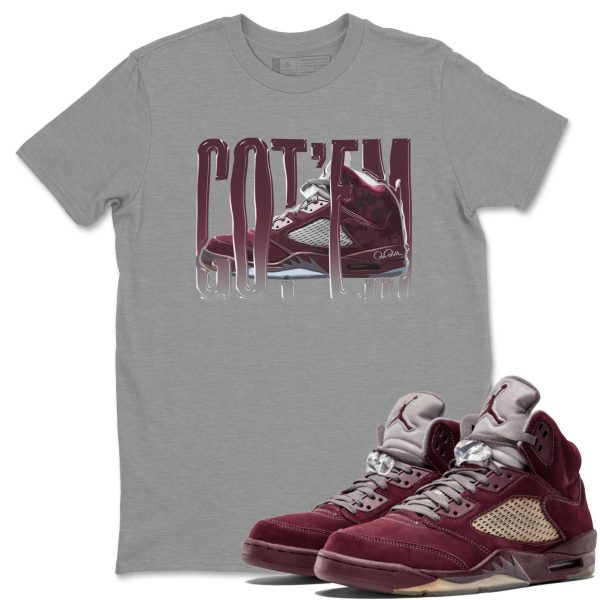 Wiggling Gotem Unisex Tees - Sneaker Shirt To Match 5s Burgundy Jezsport.com