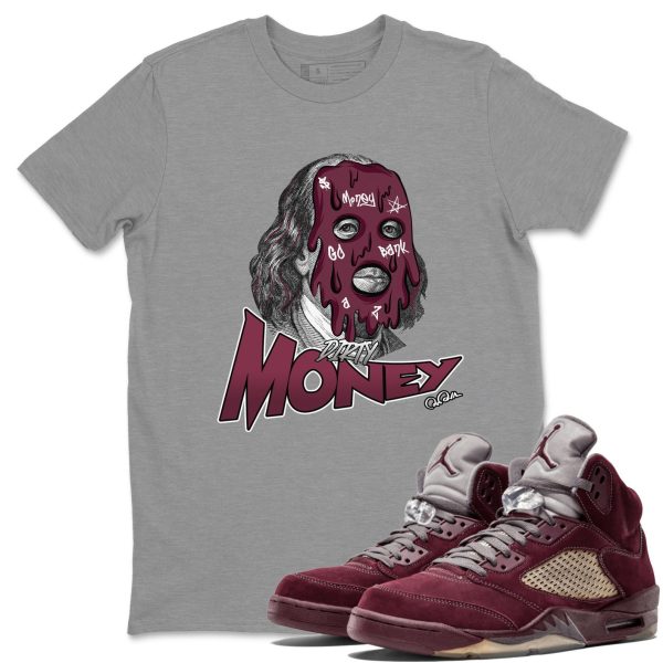 Dirty Money Unisex Tees - Sneaker Shirt To Match 5s Burgundy Jezsport.com