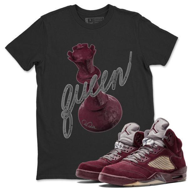 3D Queen Unisex Tees - Sneaker Shirt To Match 5s Burgundy Jezsport.com