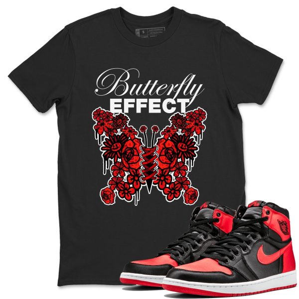 Butterfly Effect Unisex Short Sleeve Crew Neck Sneaker Tee To Match 1s Satin Bred Jezsport.com