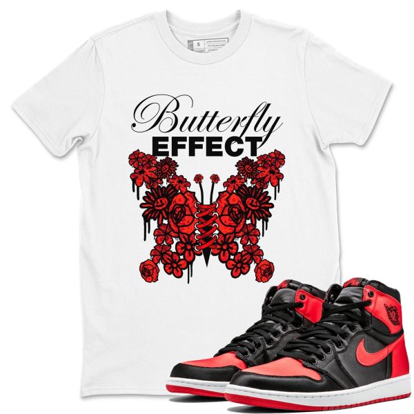 Butterfly Effect Unisex Short Sleeve Crew Neck Sneaker Tee To Match 1s Satin Bred Jezsport.com