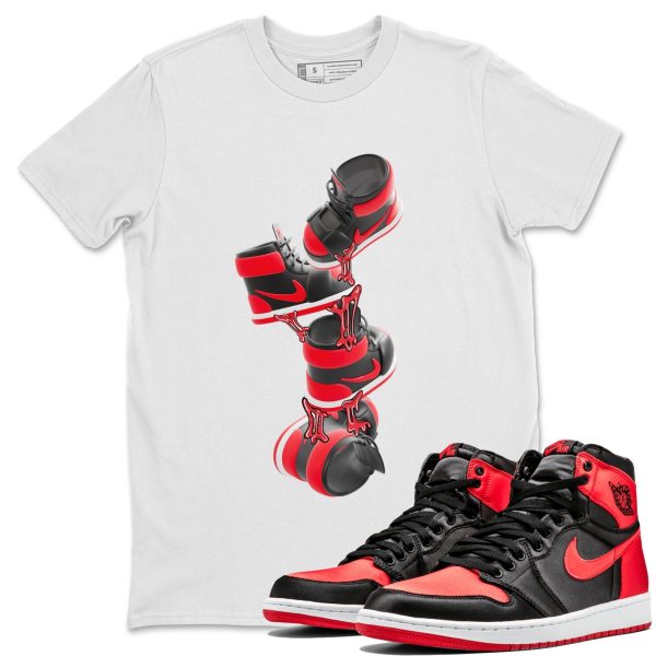 Gum Stuck On Shoes Unisex Short Sleeve Crew Neck Sneaker Tee To Match 1s Satin Bred Jezsport.com