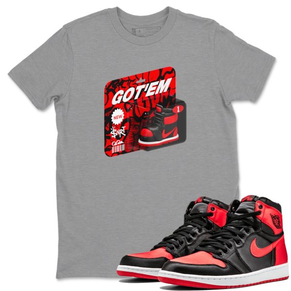 Vintage Toy Packaging Unisex Short Sleeve Crew Neck Sneaker Tee To Match 1s Satin Bred Jezsport.com