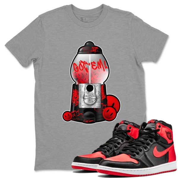 Gumball Machine Unisex Short Sleeve Crew Neck Sneaker Tee To Match 1s Satin Bred Jezsport.com