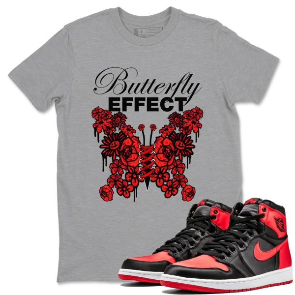 Butterfly Effect Unisex Short Sleeve Crew Neck Sneaker Tee To Match 1s Satin Bred Jezsport.com